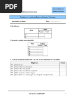 Ficha de Resultados - Questionário Alunos
