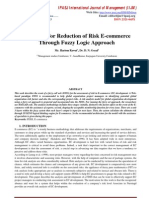 A Method for Reduction of Risk E-commerce
Through Fuzzy Logic Approach