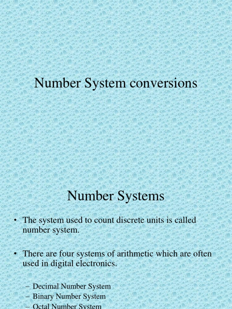 Number System Conversions | PDF | Decimal | Numbers