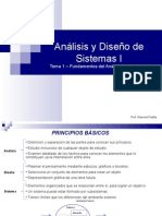 Análisis y Diseño de Sistemas I - Tema1