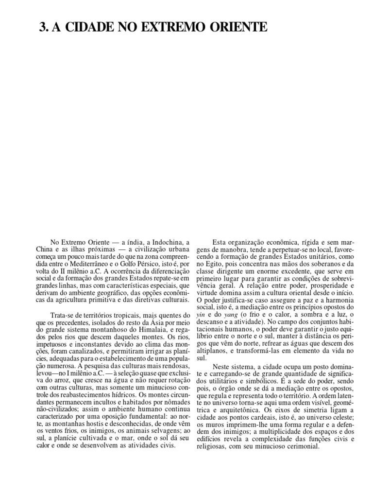 História Da Cidade Cap 3 | PDF | Ciências Sociais
