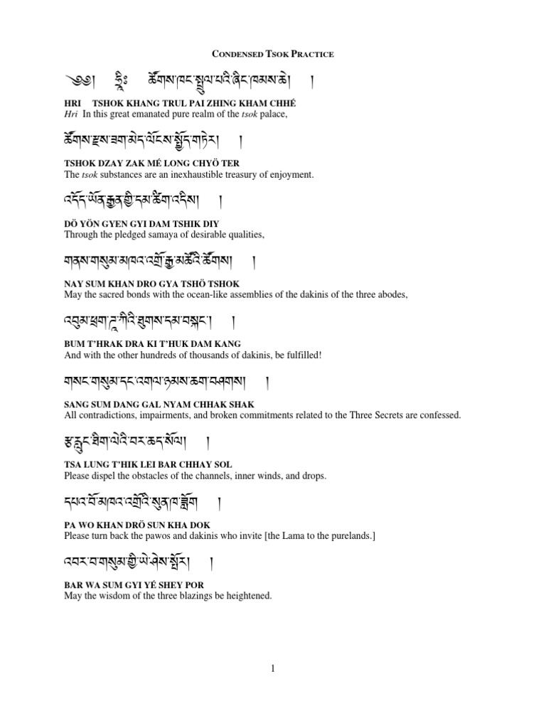 Tsok Practice and Its Significance | PDF | Buddhism And Sexuality ...