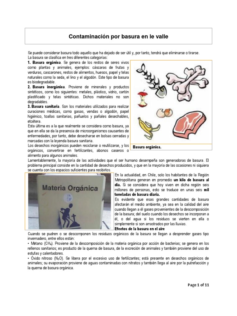 Contaminación Por Basura en Huancayo | PDF | Vertedero | Residuos