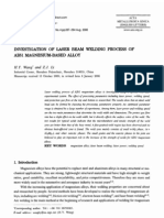 Investigation of Laser Beam Welding Process of Az61 Magnesium Based Alloy 2006 Acta Metallurgica Sinica (English Letters)