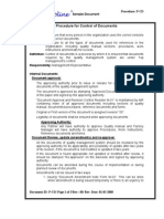 ISO 9001 Procedure For Control of Document P-CD 4-2-3