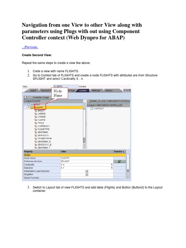 Web Dynpro ABAP View Navigation Guide | PDF | Computers