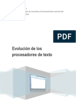 Evolución de Los Procesadores de Textos