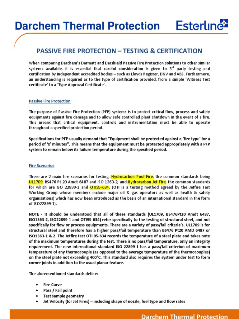 Passive Fire Protection Testing Certification Pdf Structural