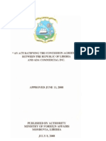 An Act Ratifying The Concession Agreement Between The Republic of Liberia and ADA Commercial Inc.