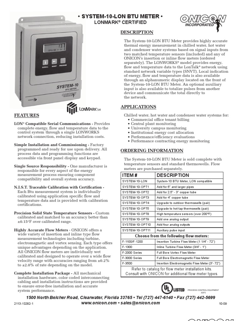 BTU Meter Flow Measurement Calibration