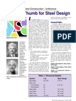 Rules of Thumb for Steel Design