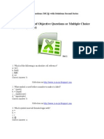 Ms-Excel Objective Question