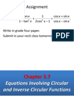 Equations Involving Circular Functions