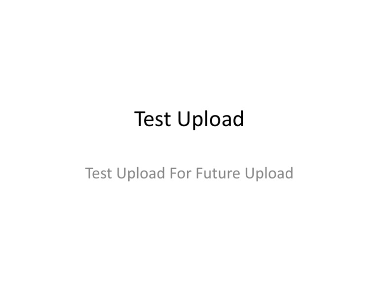 Test Upload | PDF