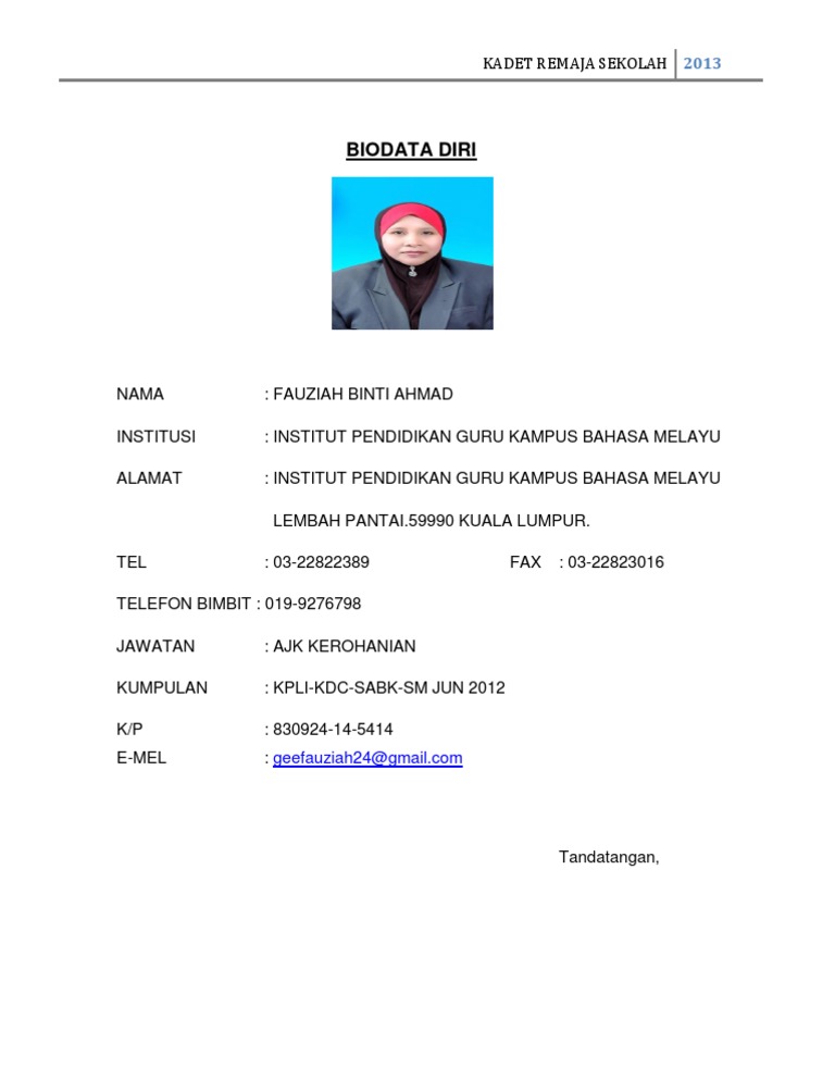 Biodata Diri