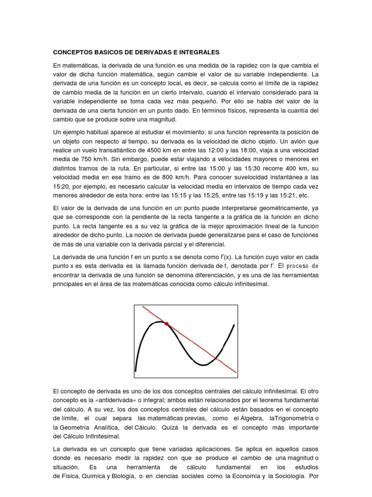 Conceptos Basicos de Derivadas e Integrales Derivado