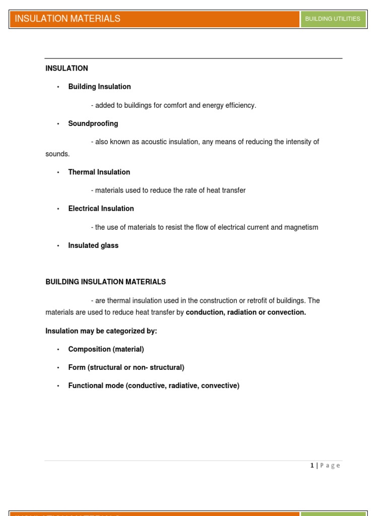 Insulation Materials | PDF | Thermal Insulation | Corrosion