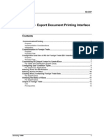 Export Document Printing Interface