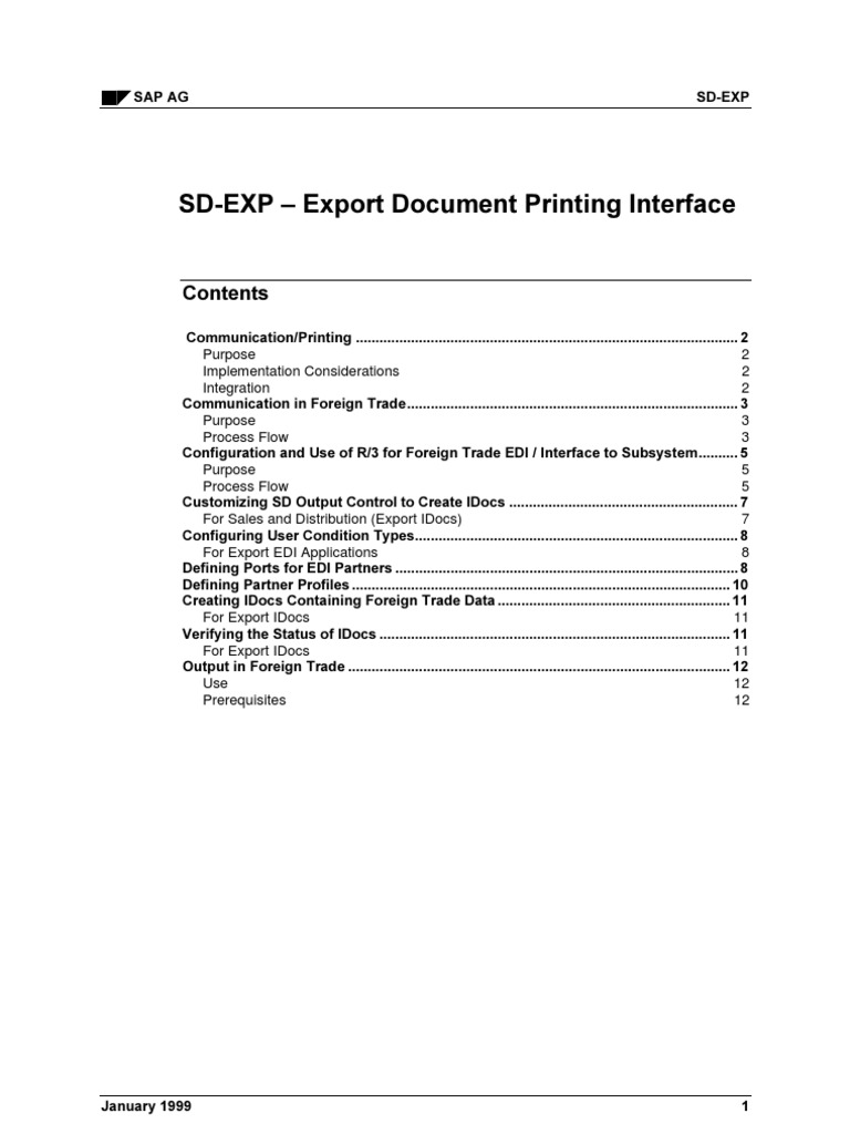 Export Document Printing Interface | PDF | Electronic Data Interchange ...