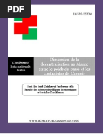 Dimension de La Decentralisation Au Maroc Dv[1]