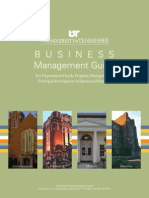 Business Management Guide: For Department Heads, Program Managers, and Principal Investigators of Sponsored Projects