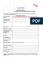 Candidate Booking Form 21 July 2013