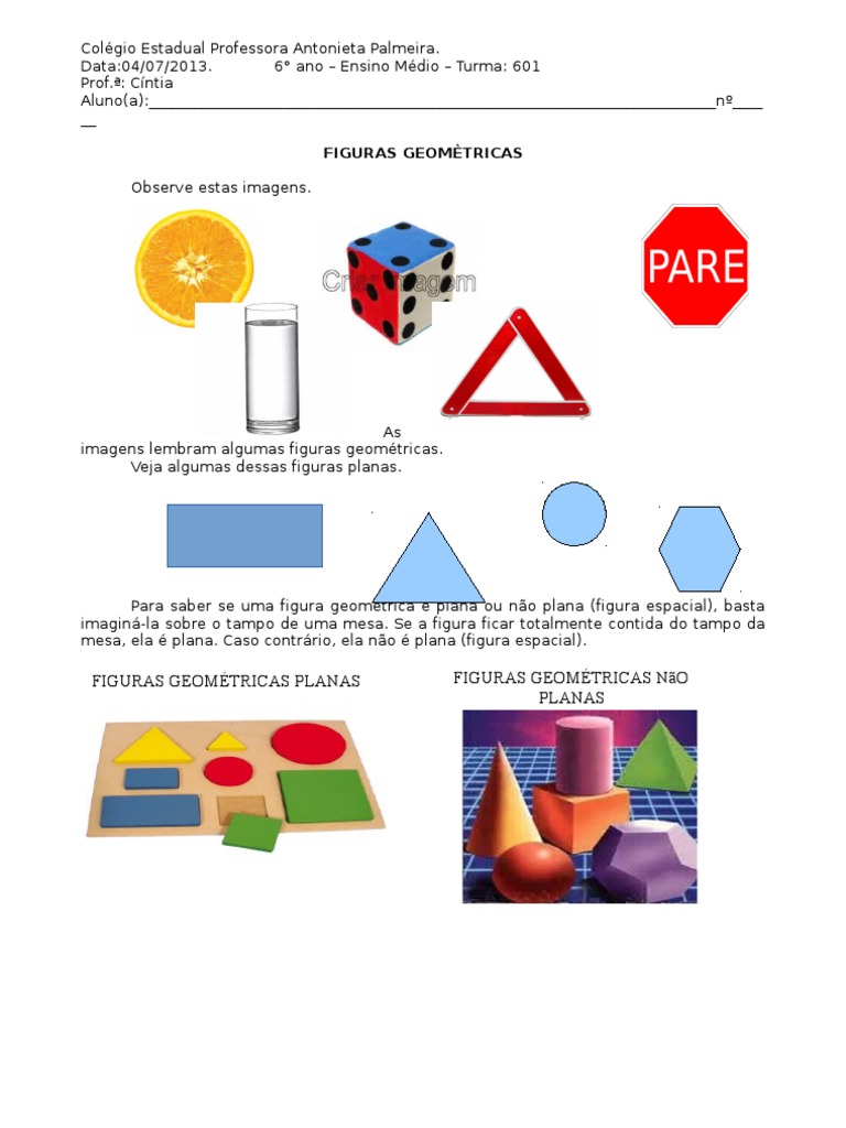 Figuras Geometricas Planas Figuras Geometricas Nao Planas