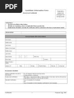 Annexure A - Candidate Information Declaration Form