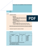 Calculate minimum air and excess air from flue gas analysis