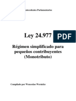 Ley 24.977. Antecedentes Parlamentarios. Argentina