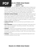 Download Memoirs of a Middle School Student by Jesse Franzen SN15250466 doc pdf