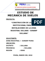 Informe Tecnico Suelos Sunarp Sullana