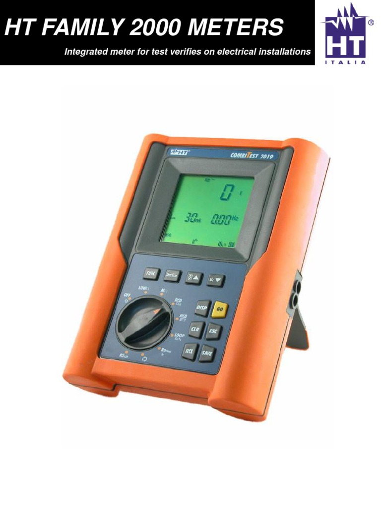 Electrical Installation Testing Meters | PDF | Electrical Connector ...