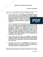 La Reincidencia en El Derecho Penal