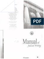 Legal Writing Manual of Judicial Writing