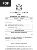 Labour Act of 2007, Namibia, Regulations