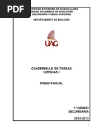 Tareas Primer Parcial Ciencias I 2012 -2013