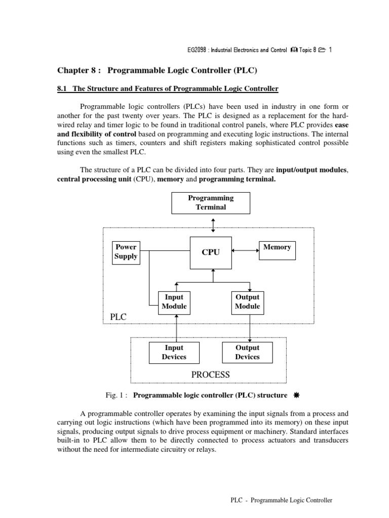 Programmable Logic Controller Structure and Features | PDF