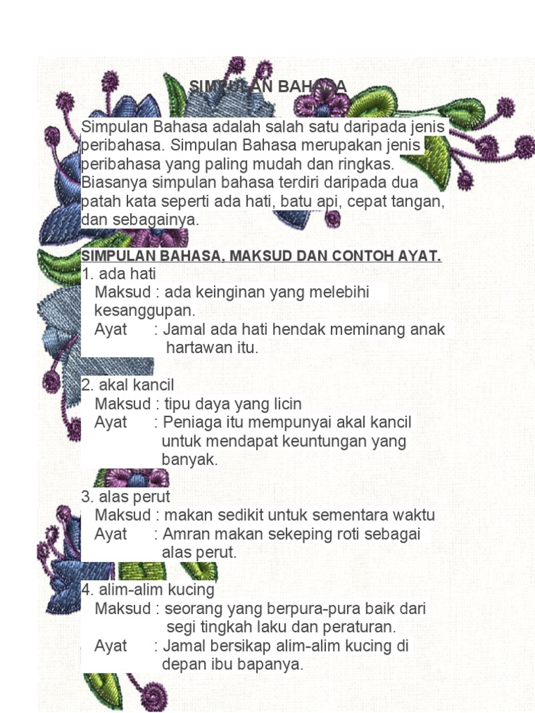 Simpulan Bahasa