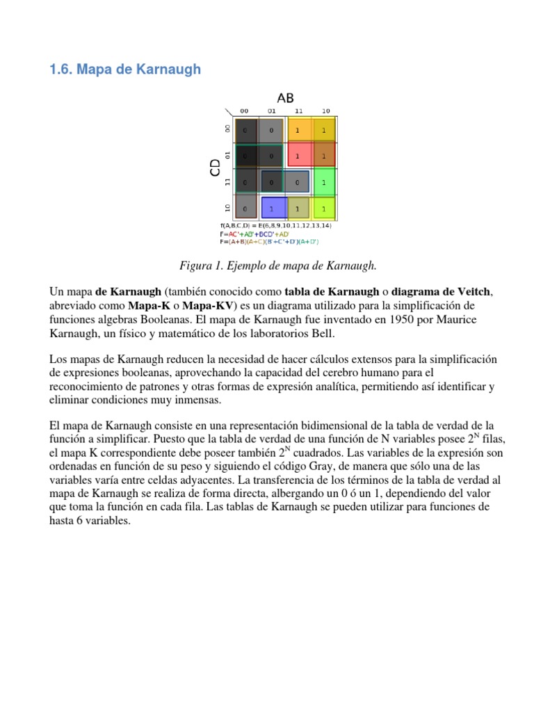 Guía del Mapa de Karnaugh y Simplificación | PDF | Lógica | Enseñanza ...