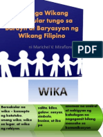 Ang Mga Wikang Bernakular Ni MVM