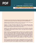 Empathy As Relationship Builder - Chandramowly June 30, 2004