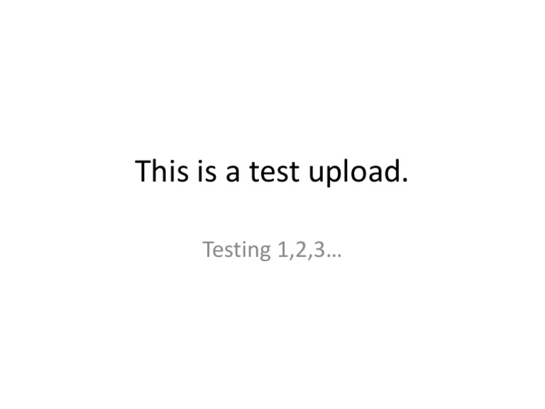 Test Document Upload Overview | PDF