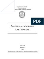 Sultan Qaboos U lab manual covers DC, AC machines