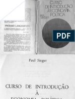 Curso de Introdução À Economia Política Paul Singer