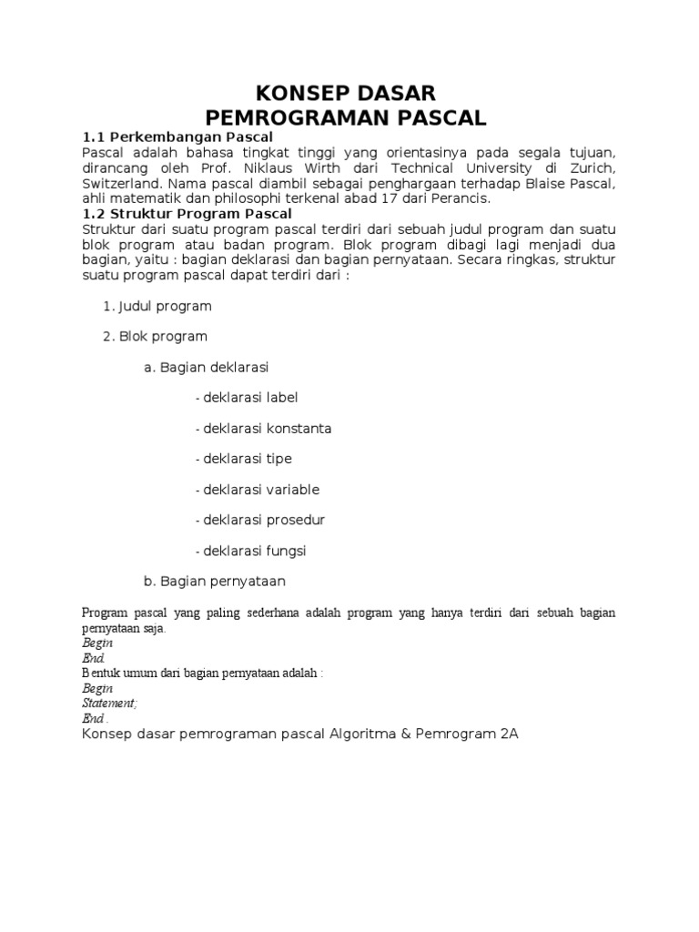 Buku Pascal | PDF