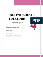 Actividades de Folcklore 6to Semestre