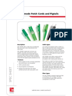 Singlemode Patch Cords and Pigtails: Description Cable Types