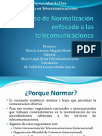 Proceso de Normalización Enfocado A Las Telecomunicaciones