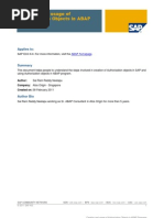 Creation and Usage of Authorization Objects in ABAP Programs